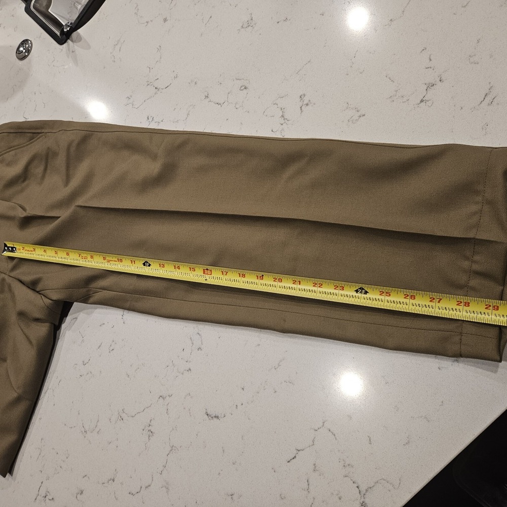 Bund Pants Mens 52 Tan Straight Leg Dress Pants 32X29 - Picture 6 of 8